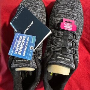 Skechers Charcoal Knit Sneakers